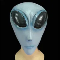 Rolig vuxen Unisex Creepy Ufo Big Eye Alien Latex Head Mask Halloween Party Cosplay Carnival Theatre Costume Ball Mask