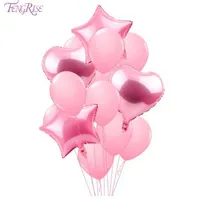 Fengrise 14 sztuk mieszane różowy balon urodziny niebieski urodziny dekoracje dla dzieci dziecko prysznic chłopiec dziewczyna balon płeć ujawnia