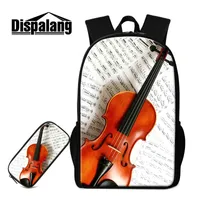 2 szt / zestaw dzieci torny szkolne dla podstawowych skrzypków projektowych plecaków ołówek dla dzieci ładny bookbags mochilas escolar dla pakietu nastolatków