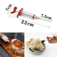 Top Selling BBQ Meat Syringe Marinade Injector Turkey Chicken Flavor Syringe Kitchen Cooking Syinge Accessories Meat tools