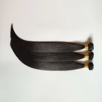 extensiones de diseño y productos europeos y americanos de la manera del pelo recto natural negro liso suave No. nudo, ninguna gota n química 100g / pc