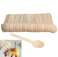 5000pcs Mini Wooden Spoon Ice Cream Spoons Wedding Parties Banquets Disposable Wooden Crafting Cultery Utensils SN413