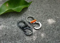 Shape Plastic Safety Buckle Stainless Steel Carabiner Key Chain Hook Clip Outdoor Camping Hiking Snap Outdoor Equipment