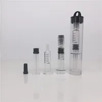 Empaque de tubo de plástico 1 ml Luer Lock Luer Head Inyector de vidrio de jeringa de vidrio con marca de medición para extraer aceite Cartuchos cartuchos de vape