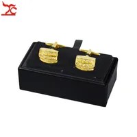 New Arrival 10pcs Leatherette Cufflinks Holder Super Deal Chirstmas Gift Packaging Cuff Link Box Leather Storage Case