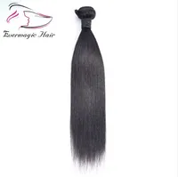 Evermagic malaysiska rakt hår 100% mänskligt hår buntar non-remy hårförlängning naturlig färg kan köpa 3