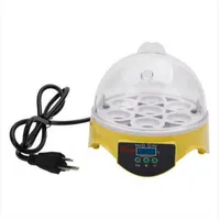 Darmowa Wysyłka Hurtownia Hot Sprzedaż 7-Egg Mini Praktyczne Drobarstwo Inkubator Elektryczny (Standard US) Żółty