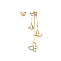 Yıldız Kalp Kelebek Küpeleri Kadınlar İçin Gümüş Altın Sallantı Tasarımcı Takı Van Cleef Arpels Küpe Hediye 925 Sterlling Gümüş Kulak Aksesuarları