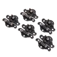 5 Pairs Drawer Latches Antique Bronze Hasps Latches for Jewelry Box with Screws Vintage Hardware Furniture Accessories