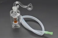 Neues Glas Wasser Bong dicke Pyrex Recycler Bohrinseln Espressokanne Sprudelwasserleitung mit Schlauchglas aschfänger Rohr Ölbrenner