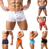 Sıcak Erkekler Seksi Iç Çamaşırı Boxer Moda Rahat Kısa U Dışbükey Çıkma Kılıfı Underpant Erkekler Için Drop Shipping