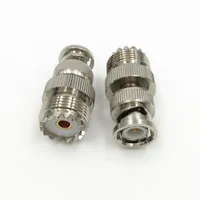 Brass UHF SO239 Female Jack to BNC Male Jack RF coaxial Adapter UHF to BNC Connector for Radio Antenna