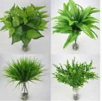 Plantas Artificiales para Plantas de Decoración Plantas Artificiales Outdoor Fake Flow Leaf Folliage Bush Home Office Decor