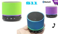 S11 Bezprzewodowy Mini Głośnik Bluetooth HiFi Odtwarzacz Muzyczny Z Mikrofonem Dla Iphone 5 MP4 MP3 Tablet PC Darmowa Wysyłka 40 sztuk / partia