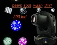 2pcs spot LED moving head 200W light 3in1 beam wash Lyre led movinghead lights