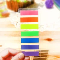 7 Solid Color Sticky Page Marker, diverse fluorescerande indexmarkörer 20-pack