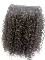 ブラジル人の人間の処女レマーの新しい到着クリップ自然黒い髪の毛の毛の毛深い柔らかい二重描かれた髪の拡張