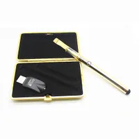 Keramische Spule Glaspatronen Vape Stift Gold Farbe e Cig Starter Kit Thick Öl Einweg-Zerstäuber mit USB-Ladegerät 280mAh 510 Batterie