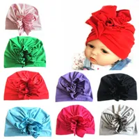HEIßER Mädchen Baby Turban solid floral Kleinkind Kopf Wrap Indien stil Infant kinder hut cap Kleinkind Stirnbänder