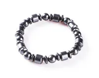 Braccialetti magnetici di moda gioielli sani Commerci all'ingrosso Ematite magnetica perline braccialetto elastico per le donne e l'uomo