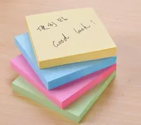 7.6*7.6cm Mini Memo Kawaii Self-Adhesive Sticky Notes colored pop up notes solid color in stock