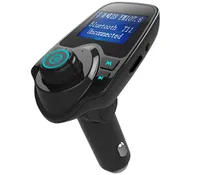 Bluetooth Carkit Handsfree FM-zender Handsfree Ontvanger 5 V Dual USB-oplader T11 Multifunctionele Wireless Car MP3-speler 30pcs / lot