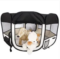 45inch Portable Foldable 600D Oxford Cloth & Mesh Pet Playpen Fence with Eight Panels 46cm 59cm Pet supplies dog supplies dog fence