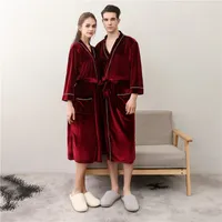 Fall Sleepwear Hotel Спа-халат Любители ночной рубашки Роскошные легкие пижамы Кимоно Халат для мужчин и женщин - Удобный длинный халат