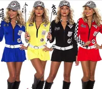 Kız prix fantezi kostüm seksi Bayan Indy Süper Otomobil Racer Racer Sport Sürücü Grid S M L XL 2XL 3XL