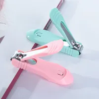 Lovely Candy Färg Rostfritt stål Nail Clipper Cutter Professionell Manicure Trimmer Toe Nail Clipper med Clip Catcher
