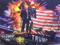 Donald John Trump Amercia Flags Bardian Polyester Canvas Head Gommino in metallo Personalità Unique Rimovibile Ambientazione interna Utensili all'aperto 20ym dd