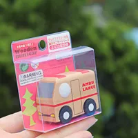 키즈 미니 차량 장난감 무작위 컬러 멀티 패턴 크리 에이 티브 나무 자동차 모델 아기 키즈 교육 크리스마스 선물 장난감
