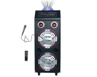 QS-2109 Dual 10 "4000 Watt AC Powered DJ Party Lautsprecher Bluetooth Outdoor Super Bass Lichter
