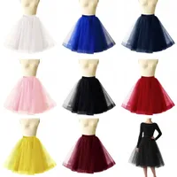10 Farben Kurze Hochzeit Petticoat Röcke Tüll Crinoline Unterkirt Tutu Für Mädchen Hochzeit Zubehör CPA1090