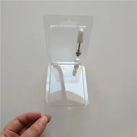 Custom Clear transparent clamshell Plastic vape pen cartridge packaging box 1 ml vape pen cartridge tray 100pcs lot246Y