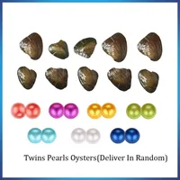 Wholesale New DIY Natural Freshwater Akoya Twins Pearl Oyster With Water Droplets Loose Pearls For DIY Jewelry Making Vacuum Packaging