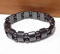 Magnetic Hematite Fashion Pain Therapy Bracelet Clasps Arthritis Fashion Hand Chain Black Bead Bracelet for Men Women
