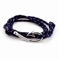 August Multilayer Rope Bracelet Pulseras Hombre Tom Hope Nautical Anchor Sailor Anchor Armband Men Fiendship Gifts KKA2016