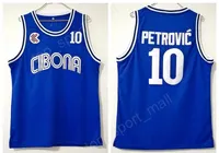 Kolej 10 Drazen Petrovic Forması Erkekler Basketbol Üniversitesi Cibona Zagreb Formalar Takım Mavi Nefes Spor Hayranları Için En Kaliteli Satışa