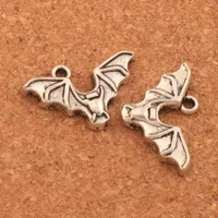 Antique Silver Bat with Open Wings Spacer Charm Beads 200pcs/lot Pendants Alloy Handmade Jewelry DIY L979 15.8x23.9mm