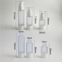 20 x 15ml 30ml 50ml Clear Frost pp Airless Pump Bottle Refillable Travel Container Cosmetic Skin Care Airless Containers