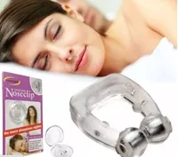 Silicone Magnetic Anti Snore STOP SNORNING CLIP Nez Clip Plateau de sommeil Aide de sommeil Apnée Guard Night Dispositif avec étui