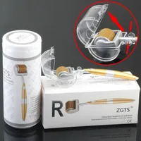 ZGTS Luxury 192 Titanium Micro Needles Therapy Derma Roller para el acné cicatriz antienvejecimiento de la piel de la piel Rejuvenecimiento