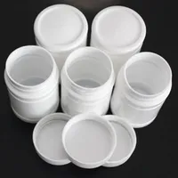 50 ml beyaz plastik Boş Şişe Hap Tozu Tereyağı Üst Sınıf Doldurulabilir Originales Ambalaj Şişe Vida Kapak kavanozlar F537