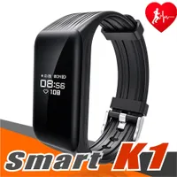 K1 Fitness Tracker Uhrenarmbänder IP67 Wasserdichte Aktivität Kontinuierliche Pulsmesser Schritt Schlaf Zähler Wireless Smart Armband Armbänder