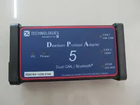 Herramienta de diagnóstico de camión DPA5 Adaptador de protocolo Dearborn Cables completos sin escáner Bluetooth CNH para 24V con caso