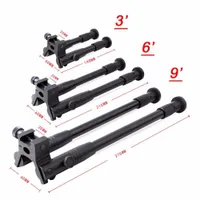 Adjustable Metal Hunting Bipod 3&quot; 6&quot; 9&quot;Tactical Rifle Mount Stand