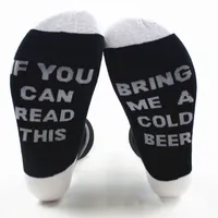 Cool Unisex Couples Sock Se puoi leggere questo portarmi un bicchiere di beer wine umorismo parole calze casual 7 colori disponibili EUR 36 -43