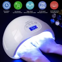 Sun5 Plus 48W UV LED-lampa Dual Hands Nail Lamp LED Nail Dryer Curing för UV Gel Nail Polish med LCD-timer Skärmgivare med låda