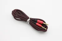 Двойной мужской AUX Audio Cable 1,8 м / 6 футов 3,5 мм, покрытые позолоченными разъемами, плетеными тканевым шнуром DHL 200+